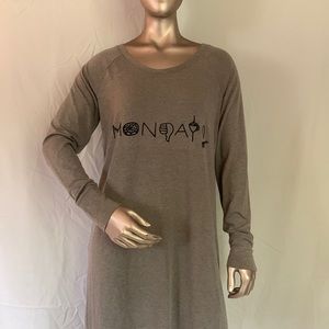 Gray Long Sleeve Night Dress